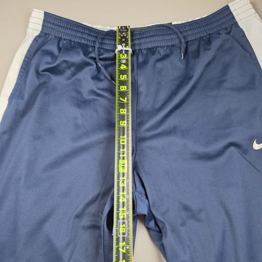 Nike Basketball Vintage Y2K Men's XL Navy Blue White Zip Ankle Track Pants Baggy